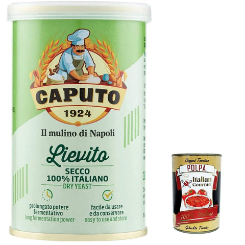 Caputo Lievito Secco 100% Trockenhefe für die Bäckerei Hohe Aktivität pizza 3x 100g inkl. Italian Gourmet polpa 400g Original italienisch