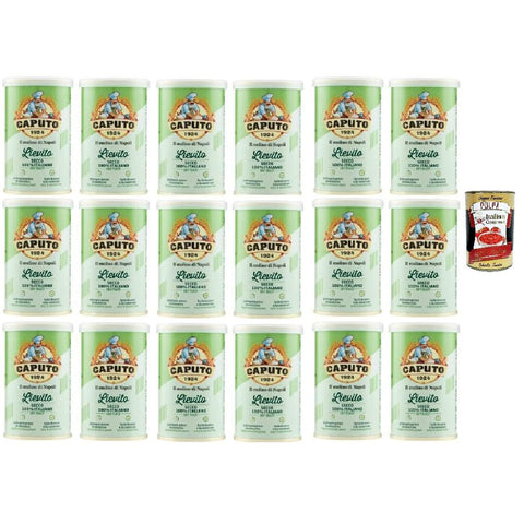 Mulino Caputo Lievito Secco, 18x 100g Italienische Trockenhefe Original italienisch inkl. Italian Gourmet Polpa 400g