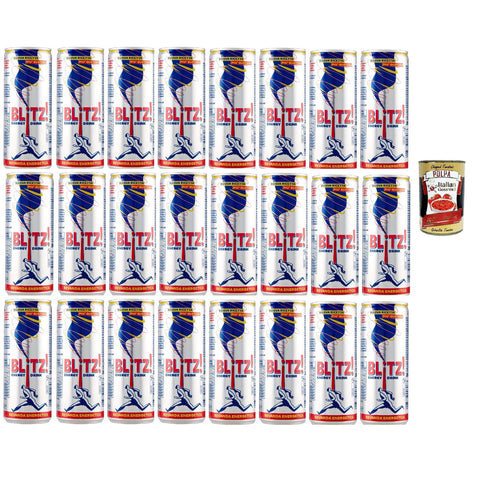 Blitz! Energy Drink Bevanda Energetica Italienisches Energietränk Erwecken Sie Ihre Energie kraftvoll und erfrischend anregendes Getränk 24x250 ml italienisch