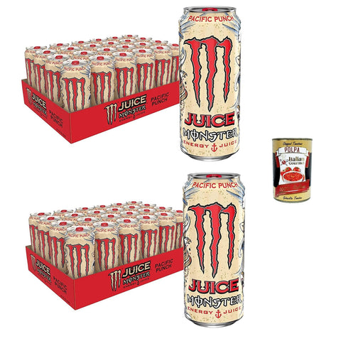Monster Energy Pacific Punch - koffeinhaltiger Energy Drink mit erfrischendem Punsch-Geschmack aus Himbeere, Guave und Kirsche - in praktischen Einweg Dosen