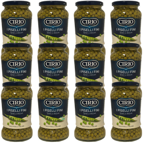 Cirio Erbsen Fini zart und zarte kultiviert in Italien (12 x 370 g) italienisch Original