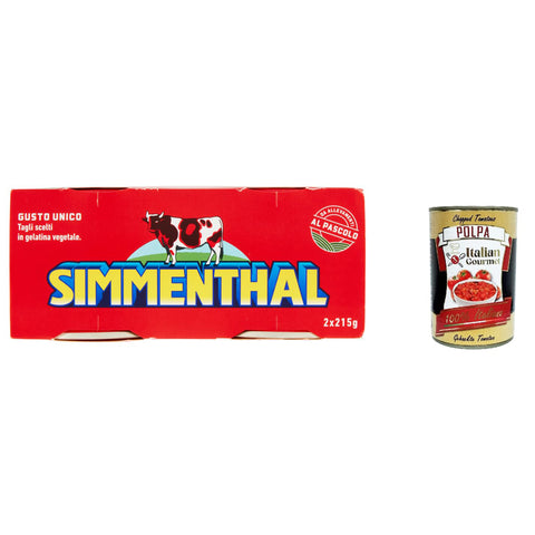 Simmenthal carne in scatola, Rindfleisch in Aspik 2x 215 g 100% Italienisch Fleisch Aspikfleisch Original