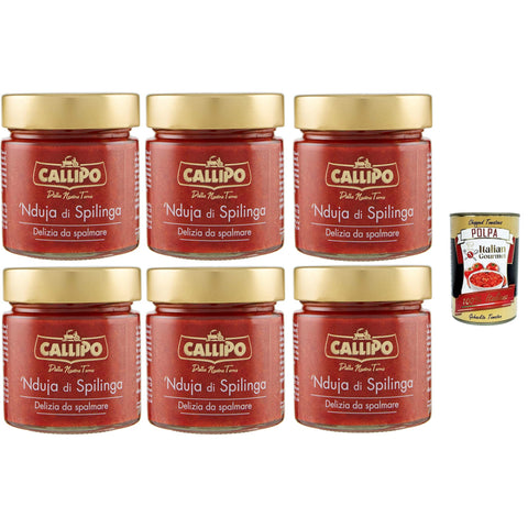 Callipo Nduja di Spilinga, Delizia da spalmare Nduja von Spilinga, köstlicher Aufstrich 6x200 gr italienisch Original