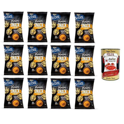 Scotti Venere Reis Kurkuma Pfeffer Snack, brauner Reis 12x50g Original italienisch