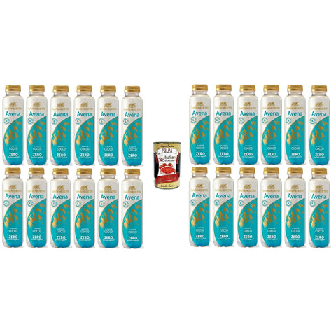 San Benedetto Avena al Gusto di Cocco Haferflocken mit Kokosgeschmack 24x40 cl italienisch Original Pastasauce + kostenlos Polpa di Pomodoro 400 g