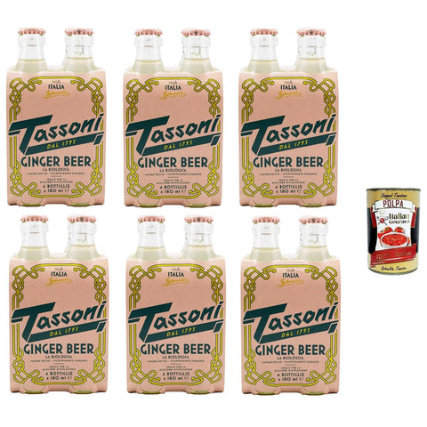 Tassoni Ginger Beer 4x180 ml 6x italienisch Original Pastasauce + kostenlos polpa 400 g
