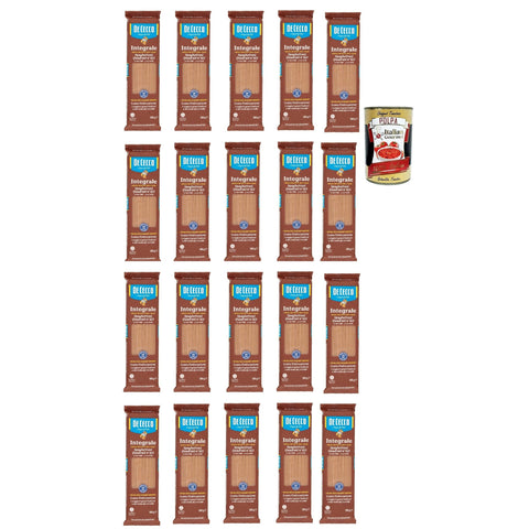 De Cecco Integrale Spaghettoni quadrati N° 413, Pasta integrale, Vollkornnudeln, 20x 500 g Internationale Nudeln italienisch Original