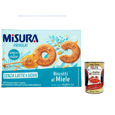 Misura Privolat al miele Honig kekse, ohne Milch und Eier, biscuit cookies 12x400g Original italienisch
