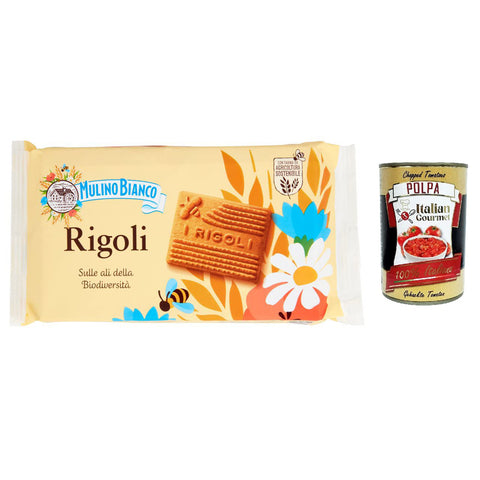 Mulino Bianco Rigoli Shortbread-Kekse mit 100 % italienischem Honig 400 g 12x italienisch Original + kostenlos polpa 400 g