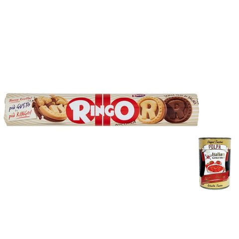 Pavesi Ringo Kekse mit Haselnuss 165 g 12x italienisch Original + kostenlos polpa 400 g