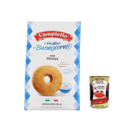 Campiello i Biscotti del Buongiorno Frollini alla panna Sahne Shortbread Kekse mit Sahne 3x 350 g biscuits cookies 100% Italienische Kekse italienisch Original