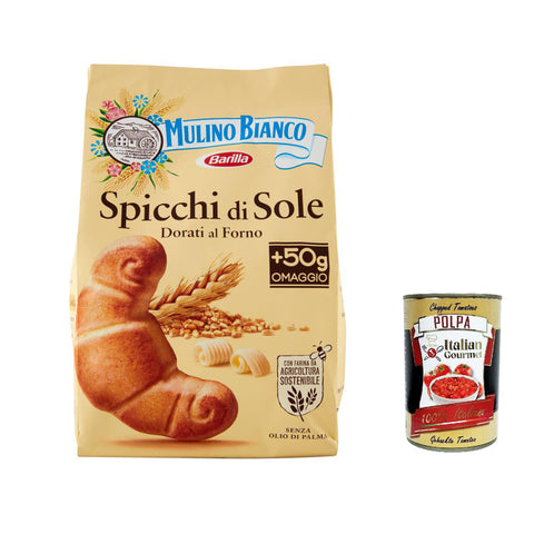 Mulino Bianco Spicchi Di Sole Kekse Golden gebackene 400 g 3x italienisch Original + kostenlos polpa 400 g