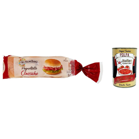 Mulino Bianco Brot Pane Pagnottelle Classiche, Jede packung 6 Panini 6x360g Original italienisch Kekse