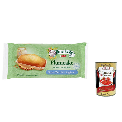 Mulino Bianco Plumcake kuchen ohne Zuckerzusatz Snack italienischer Joghurt 5 Stück 155 g Kekse italienisch Original