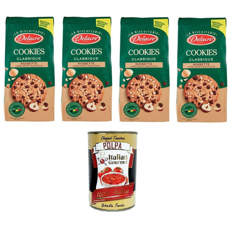 Delacre Cookies Classique Noisette Haselnuss Haselnuss 4x136 g Kekse italienisch Original