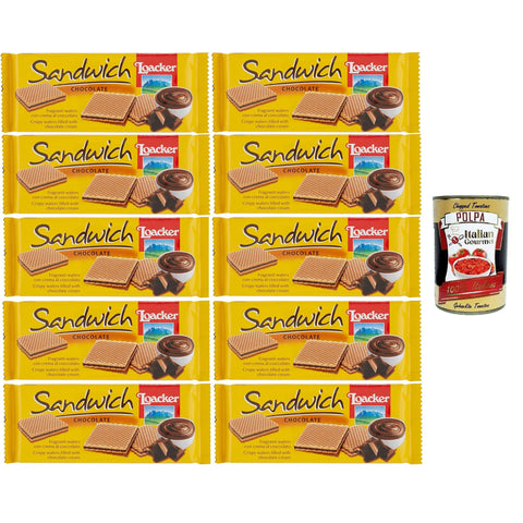 Loacker Schoko Sandwich, Duftwaffeln mit Schokocreme 10x75g Original italienisch Kekse