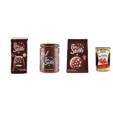 Mulino Bianco Pan di Stelle Testset Frühstück Haselnuss Streichfähige Creme, Kekse, Kuchen italienisch Original