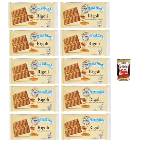 Mulino Bianco Rigoli Shortbread Kekse mit Italienischem Wildblumenhonig Italienische Kekse Biscuit 10x400g Original italienisch