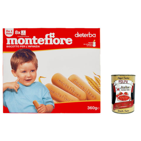 Montefiore Biscotto per l'Infanzia, dal 4 mese 360 g Kekse, Zwieback & Chips italienisch Original