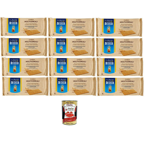DE CECCO Crakers Multicereali Mehrkorncracker 12x250g Original italienisch Snack