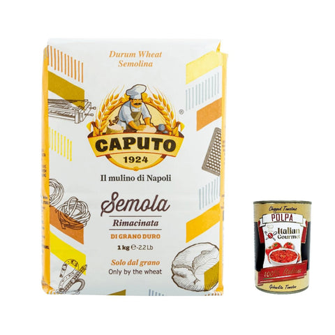 Caputo Il Mulino di Napoli Semola rimacinata di grano duro Hartweizengrieß hohe Elastizität 1 Kg Grieß für Pizza italienisch Original