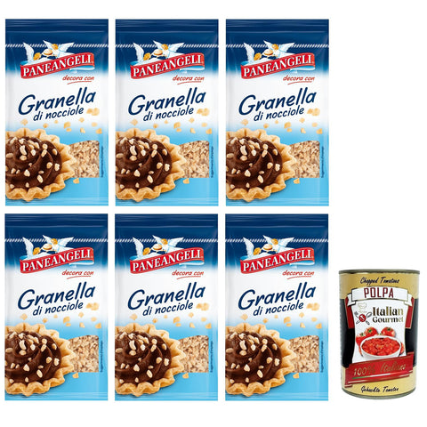 Paneangeli Granella di Nocciole,Haselnusskorn,gebrauchsfertige Haselnüsse zum Anreichern und Dekorieren von Desserts 50 g italienisch Original