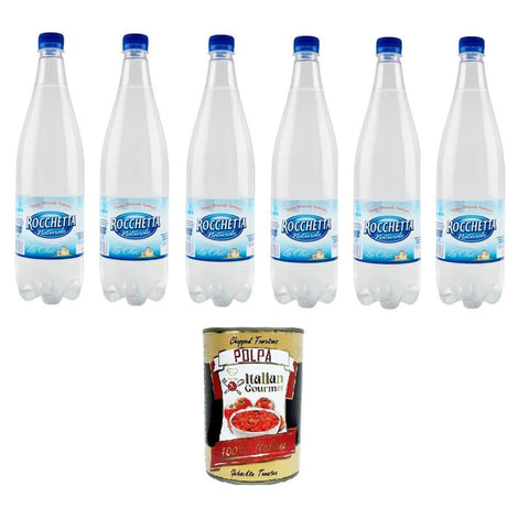 Rocchetta La Chic Natürliches Wasser 6x1 lt Kohlensäurehaltiges Wasser italienisch Original