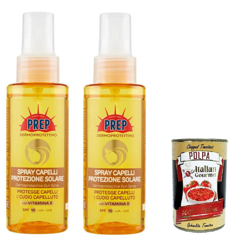 Prep Dermoprotective Haarspray Sonnenschutz SPF 10 2x100 ml italienisch Original Pastasauce + kostenlos polpa 400 g