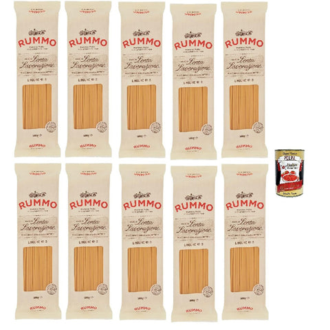 Rummo Linguine N°13 Pasta Lenta Lavorazione Teigwaren aus Hartweizengrieß Bronze Zeichnung 10x 500 g italienisch Original