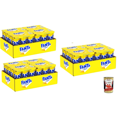 Fanta Zero Zuccheri Gusto Limone, mit Syrakus Zitronensaft, ohne Zuckerzusatz und Konservierungsstoffe, 100 % recycelbare Dose, erfrischender Geschmack – 72 x 330 ml italienisch Original