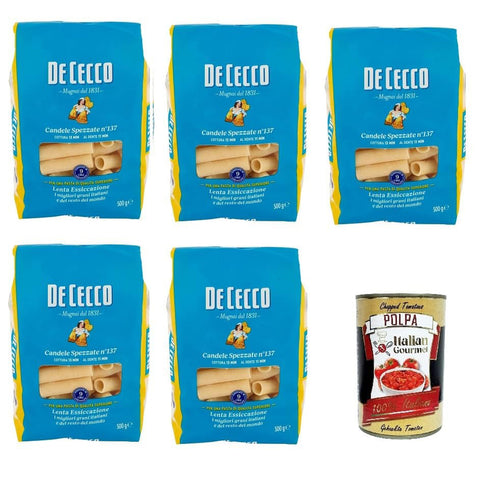DE CECCO Candele Spezzate N°137, 100% Pasta Nudeln 5x500g Original italienisch