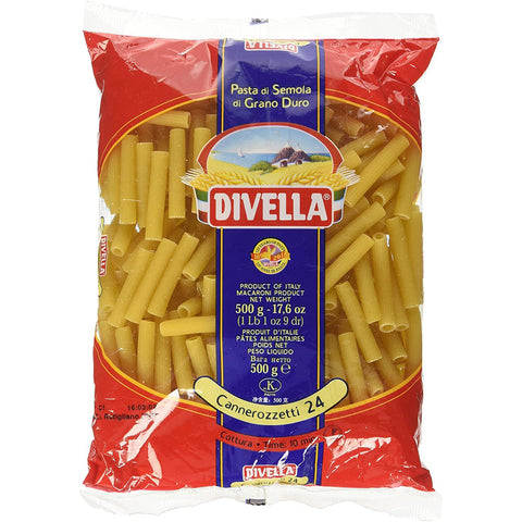 Divella Cannerozzetti N. 24 Hartweizengrieß Pasta Italienische Nudeln Packung 500 g 10x italienisch Original + kostenlos Polpa di Pomodoro 400 g Dose