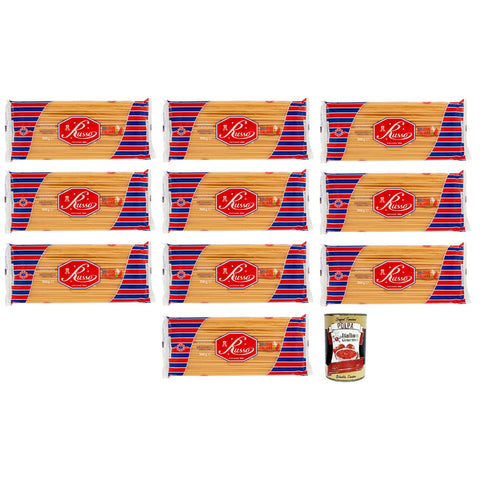 Russo Mezzanelli N°79 Hartweizengrieß Pasta, 100% Italienischer Weizen, Packung 10x500g Original italienisch