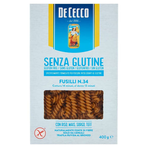 De Cecco Fusilli senza Glutine No. 34 Glutenfrei pasta nudeln 400 G 14x italienisch Original + kostenlos polpa 400 g
