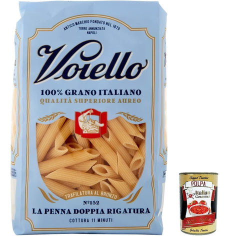 Voiello Pasta Penne rigate Nudeln 100 % italienische N 152 500 g 20x italienisch Original + kostenlos Polpa 400 g