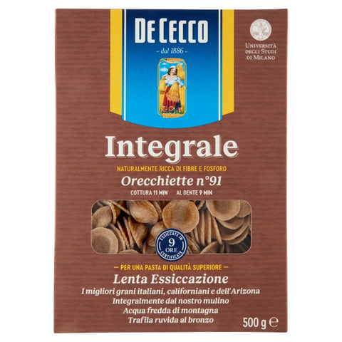 De Cecco Pasta Orecchiette integrali n. 91 Vollkor italienisch Nudeln 500 g Nudeln & Pasta Original