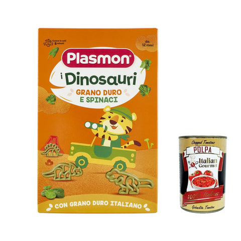 Plasmon pasta i Dinosauri Grano Duro e Spinaci 250 g 6x italienisch Original + kostenlos polpa 400 g