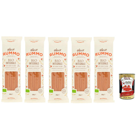 Rummo Spaghetti Grossi N° 5 Pasta Lenta Lavorazione Teigwaren aus Hartweizengrieß Bronze Zeichnung 5x500g Original italienisch