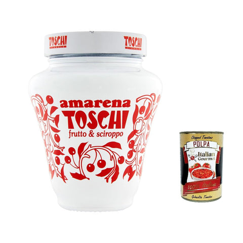Toschi Amarenakersen Mug, Premium Qualität aus Italien, authentisches italienisches Kirschen 3x250g Original italienisch Obst
