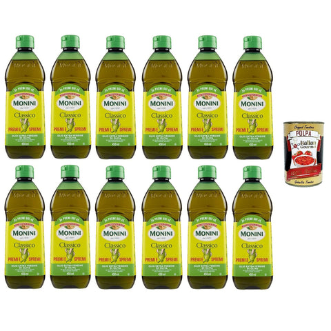Monini Classico Premi e Spremi Olio Extra Vergine di Oliva Squeeze Natives Olivenöl Extra PET 12x450ml Original italienisch Feinkost