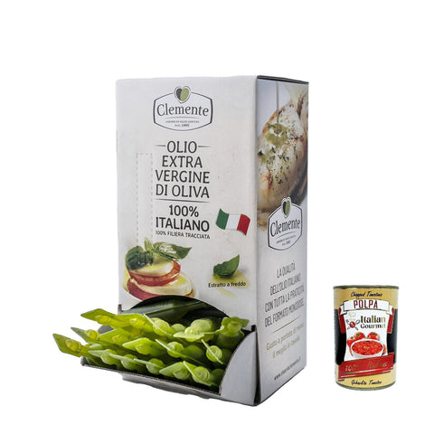 Olio Clemente Packung mit 100% italienischen mini Einzeldosisfläschchen (80x10-ml-Fläschchen) italienisch Original Öl + kostenlos polpa 400 g