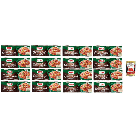 Star il mio Gran Ragù Speck mit 100% italienischem Fleisch und Speck, 16 Packung mit 3 Dosen à 1x100g Original italienisch Sauce