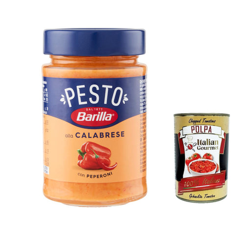 Pesto alla Calabrese 190 g | Glutenfreie Italienische Pasta Sauce mit Paprika, Peperoni, Ricotta, Pecorino Romano und Grana Padano, Nudel Soße, rotes Pesto italienisch Original