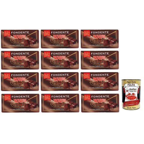 Novi Cioccolato Fondente 52% Kakao Tafel Extra Dunkle Schokolade 12x 100g italienisch Original
