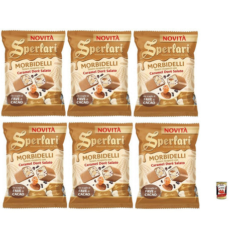Sperlari Morbidelli Caramel Dorè Weiche Morbidelli Nougats mit gesalzenem Karamell Dorè Überzug 6x117g Original italienisch Praline