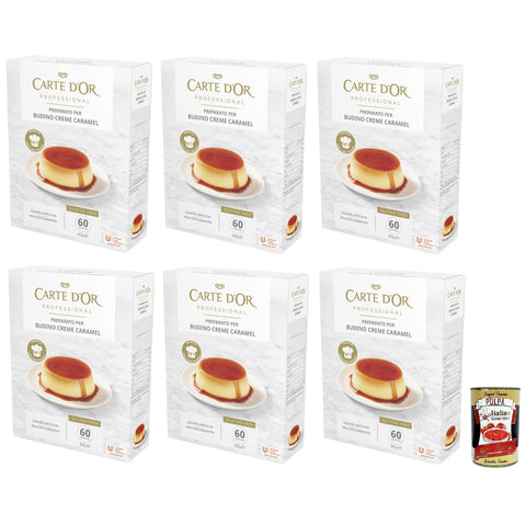Carte d'Or Carte d’Or Professional Preparato per Budino Creme Caramel, Pulvermischung für Creme 6x800g Original italienisch Pudding- & Dessertpulver