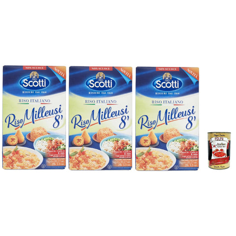 Riso Scotti Riso Milleusi 8' Schneller Kochreis für alle Zubereitungen, bereit in 8, 3x 1 Kg italienisch Original