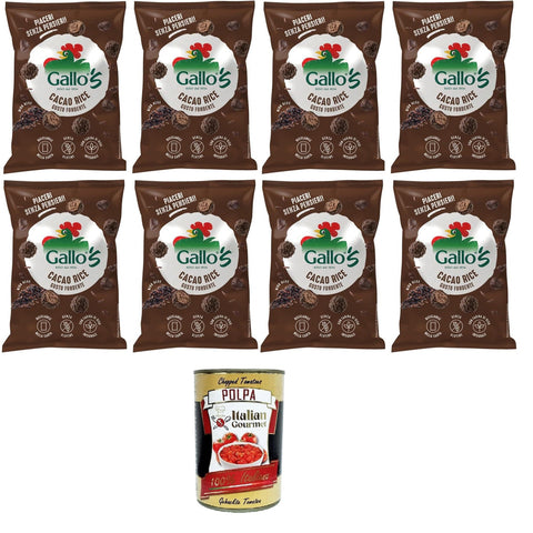 Gallo Riso Riso Cacao Rices Gallos con riso neroal gusto Fondente, Gallo Rice Kakaoreis Gallos Reis mit dunklem schwarzem 8x30g Original italienisch