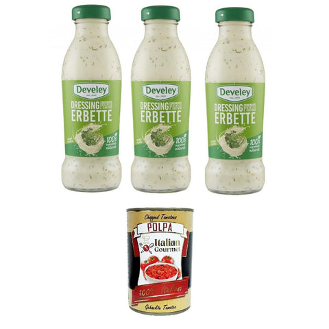 Salsa Dressing Erbette Sauce 3x230 ml italienisch Original + kostenlos polpa 400 g