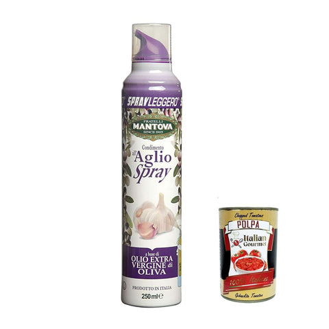 Sprayleggero Natives Olivenöl Extra Aromatisiert mit Knoblauch 250 ml durch die Praktische Sprühflasche Können Sie bis zu 90% des Öls Einsparen italienisch Original